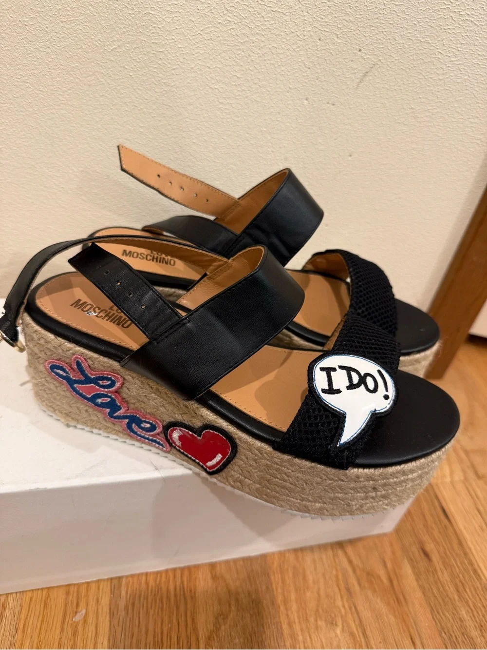 love moschino platform sandals 38